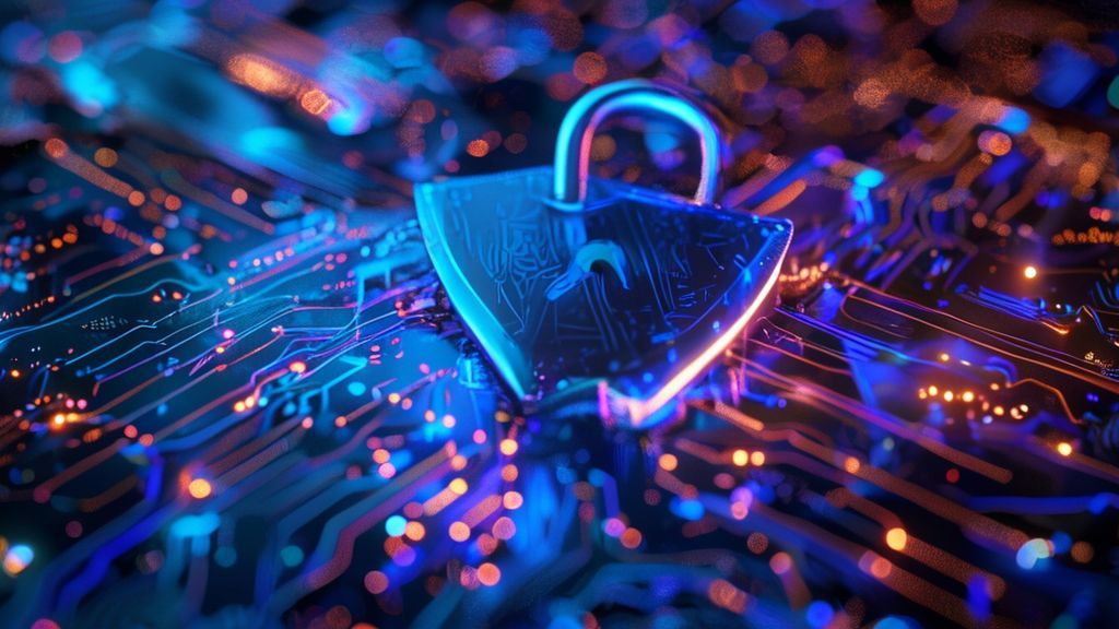 Smartphone Cybersecurity Shield Concept