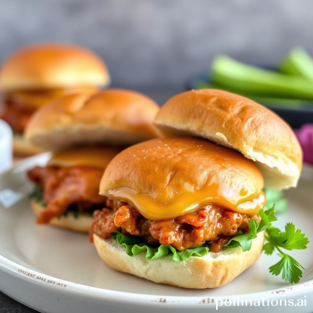 Delicious BBQ chicken sliders