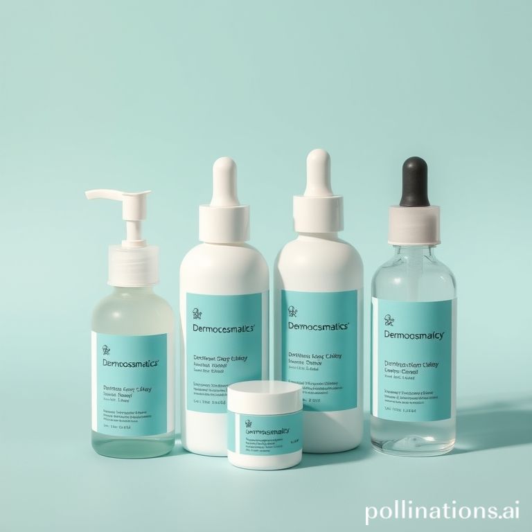 Cosmetici dermoaffini minimal in palette teal