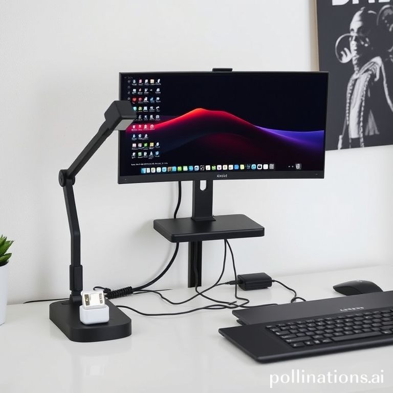 Accessori da scrivania hi-tech su workspace pulito