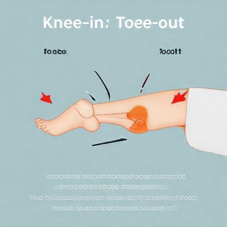 膝が内側に入りつま先が外を向く（Knee-in Toe-out）の図解