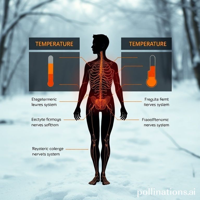 寒暖差が自律神経に与えるストレスの図解