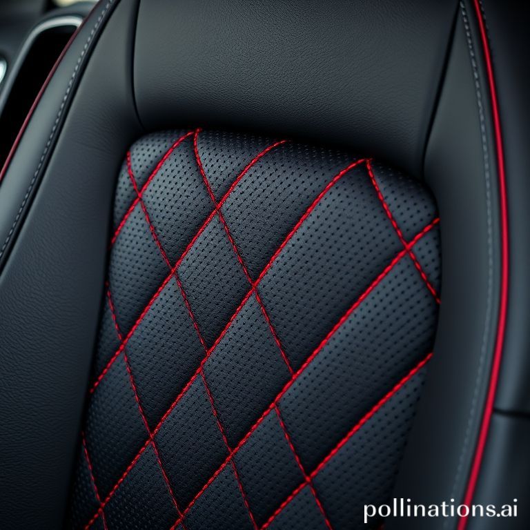 Pola jahit diamond stitch hitam merah