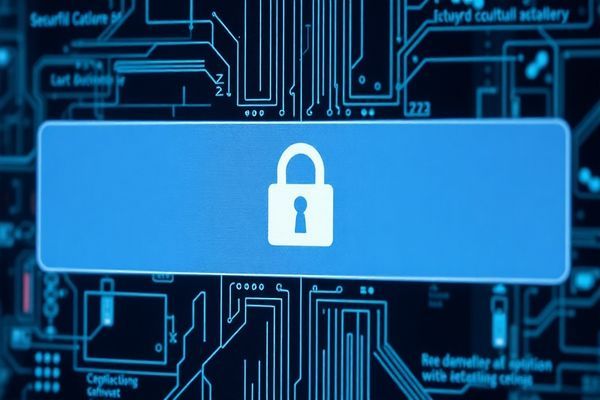 Digital screen showing secure message