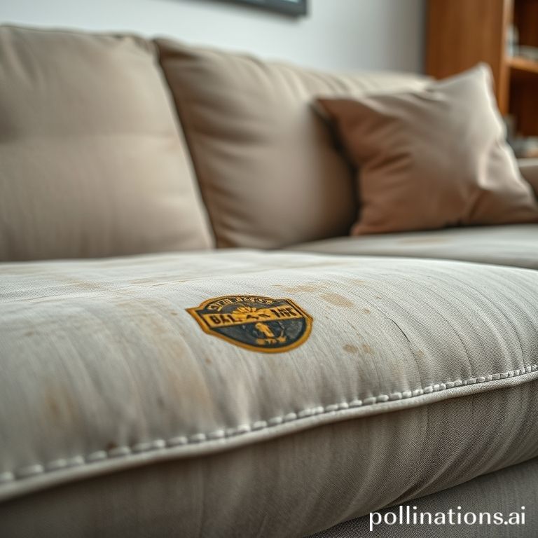 Sofa kotor sebelum dibersihkan