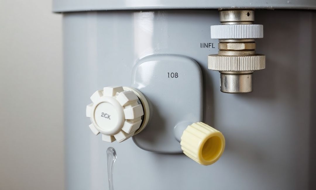 draining an electric hot water heater with plastic valve knob