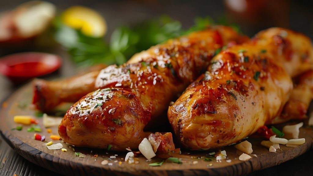 Añade el pollo pastoreado (3-4 cucharadas), seguido de trozos de