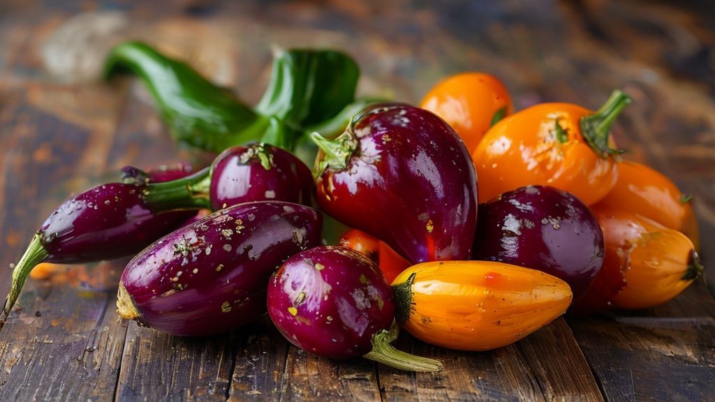 cebolla morada, pimientos y calabacín son elecciones clásicas. Cada una