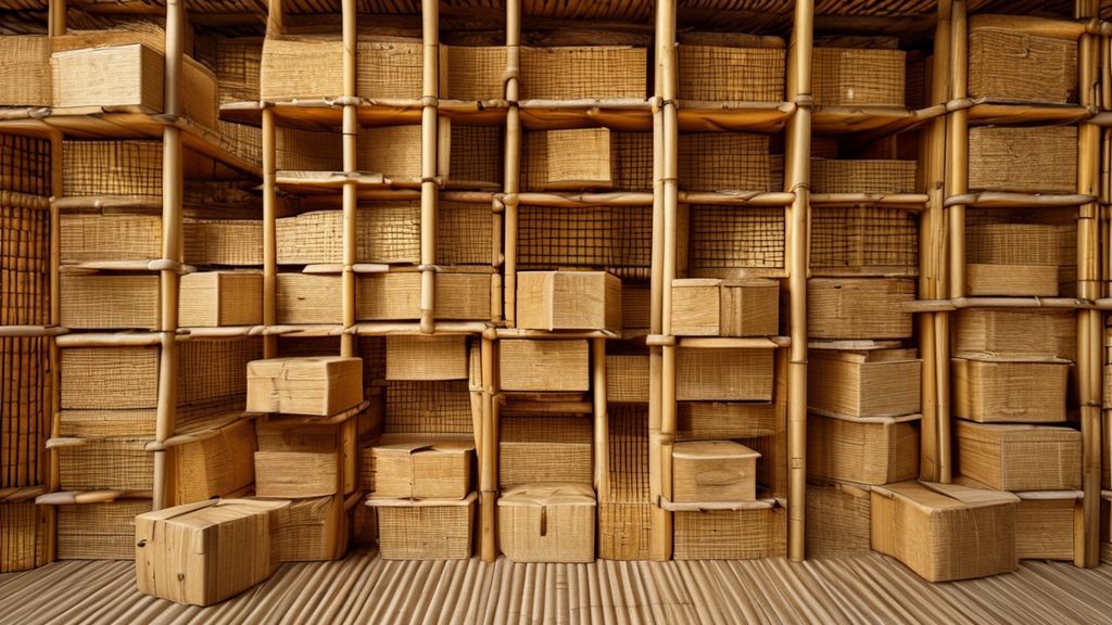 la estantería. Las cajas de bambú o mimbre aportan un