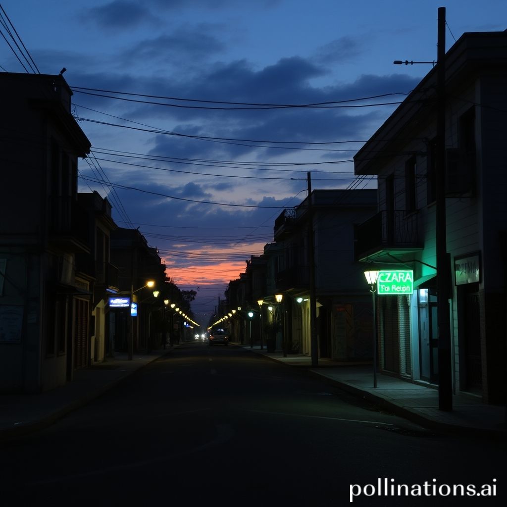 Imagen de una calle solitaria y misteriosa en Veracruz