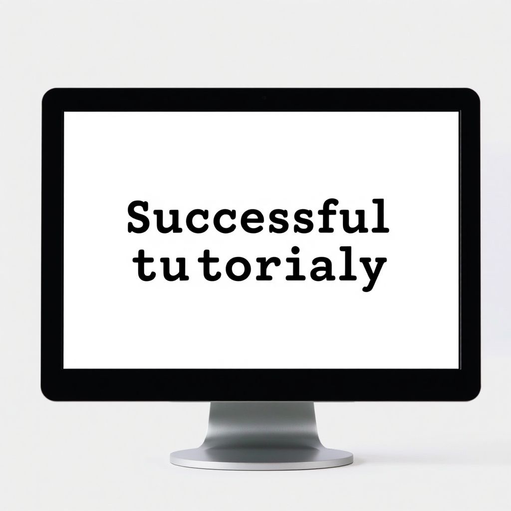 Examples of successful text-only tutorials displayed on computer screens