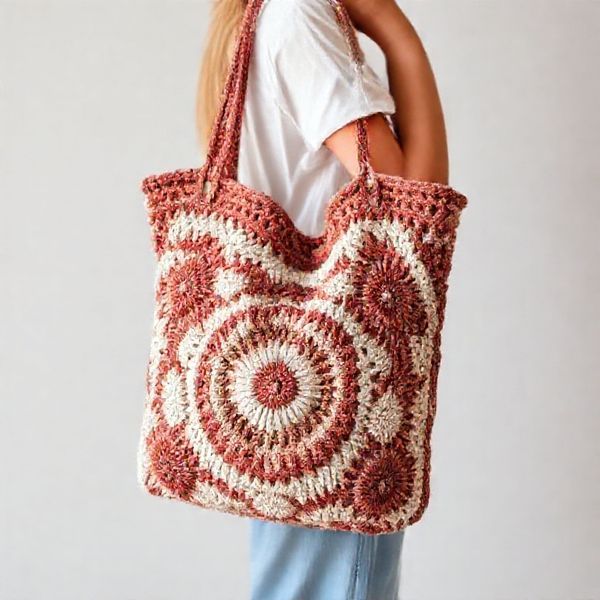 Fashionable Crochet Tote Bag