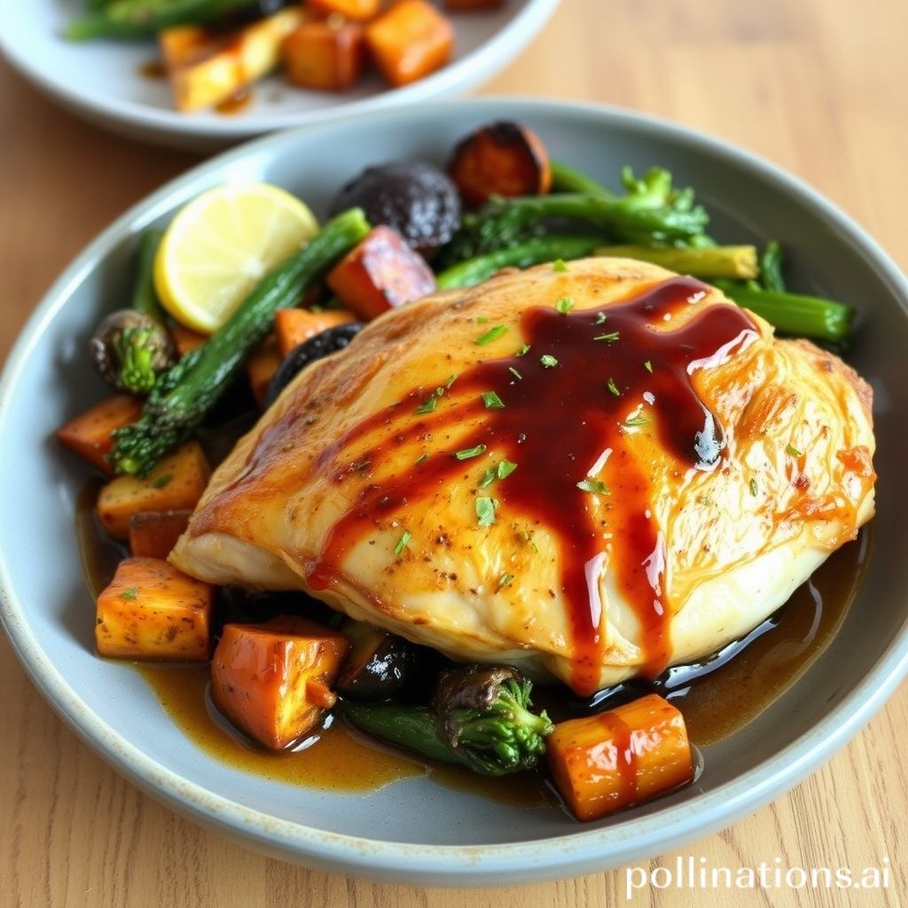 Balsamic Glazed Chicken with Roasted Vegetables