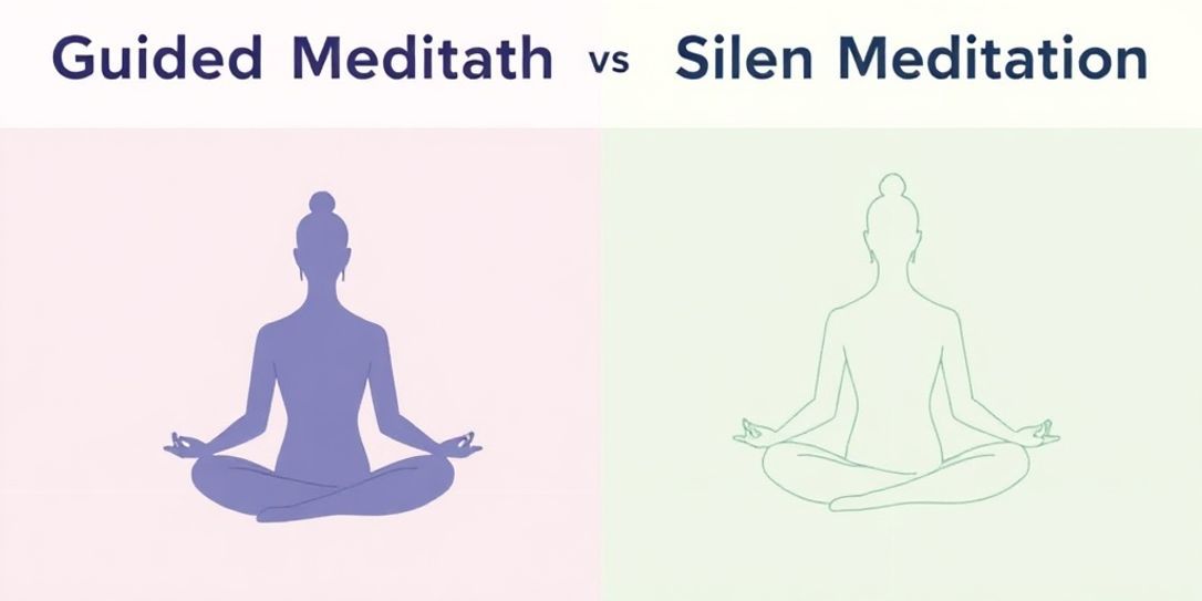 Comparação entre meditação guiada e silenciosa