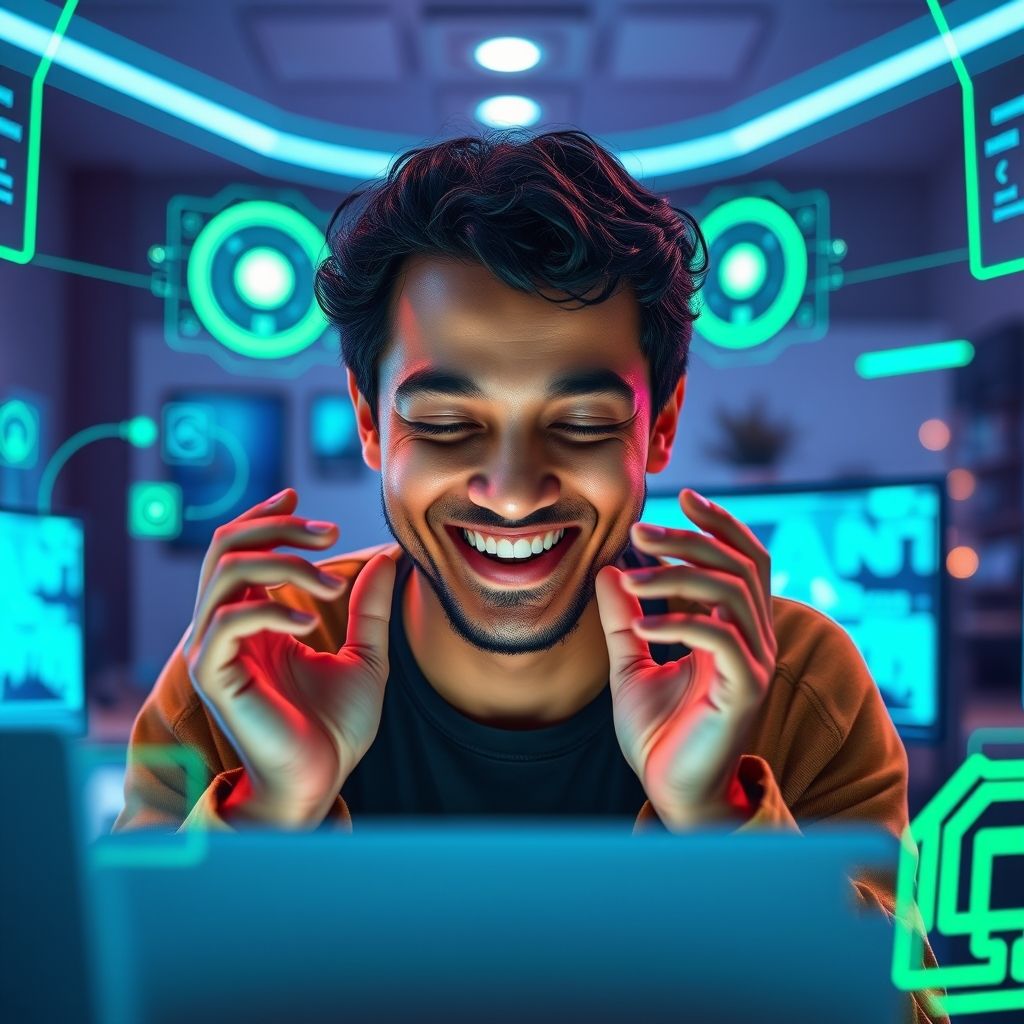 Happy person understanding ai narration and faceless video generation with proclip ai