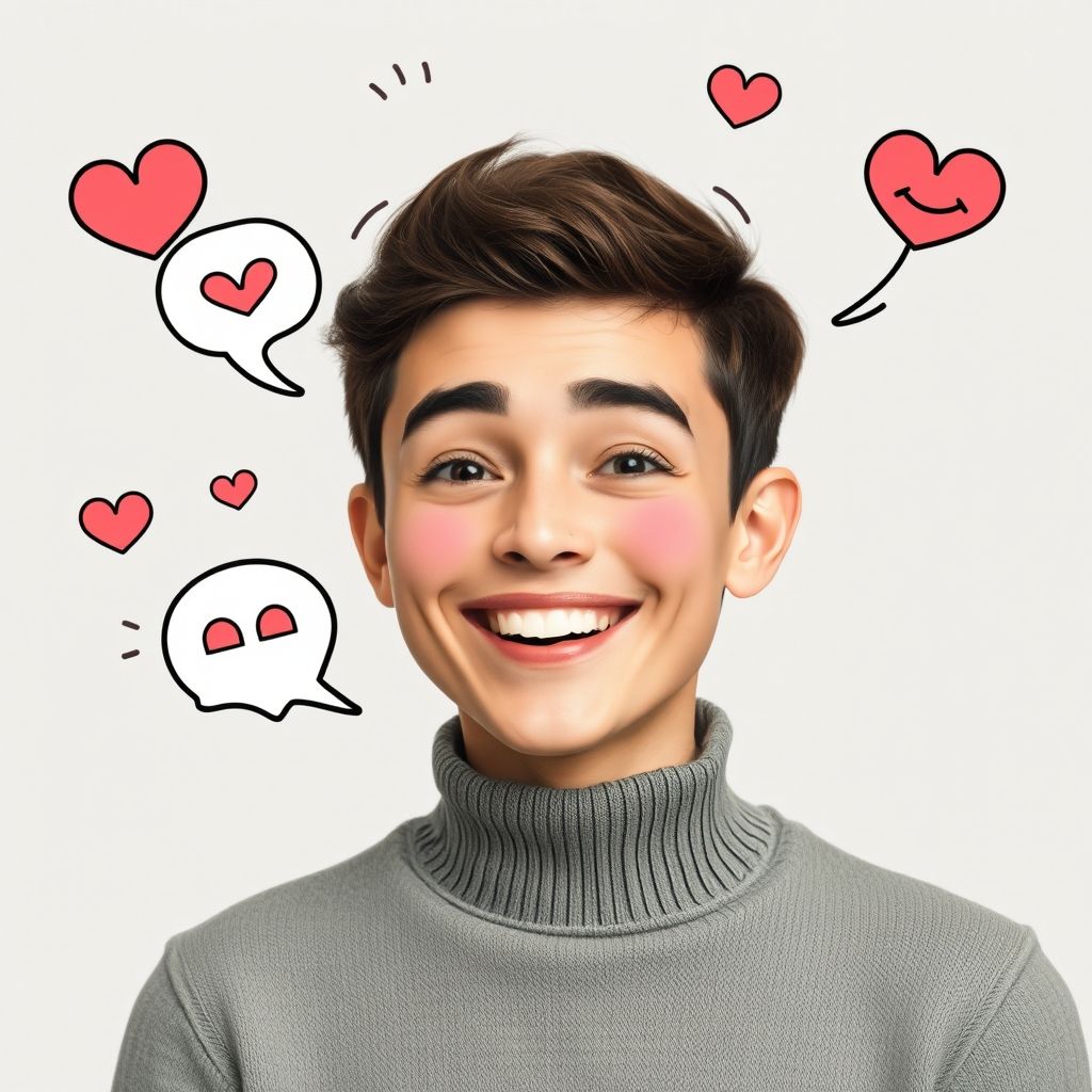 Happy person understanding AI speech synthesis with emotions