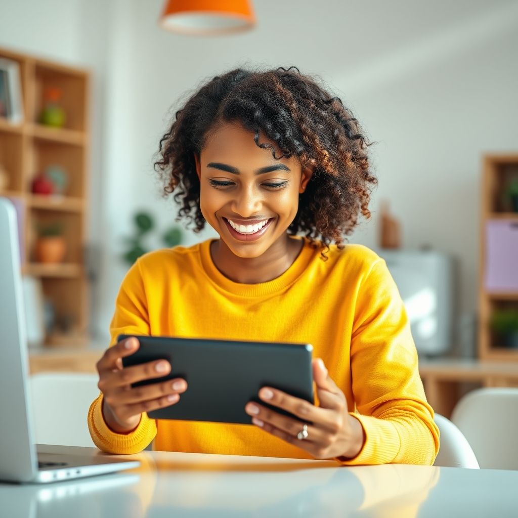 Happy person understanding Are text based videos good for product reviews