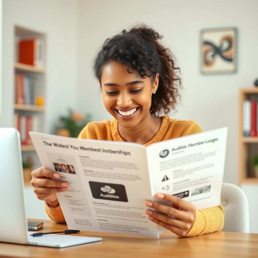 Happy person understanding audible membership gifting process step by step