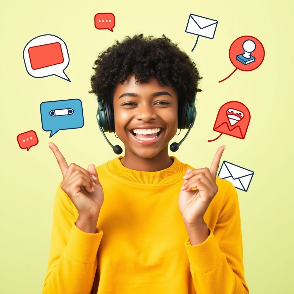 Happy person understanding audible subscription and customer support assistance channels