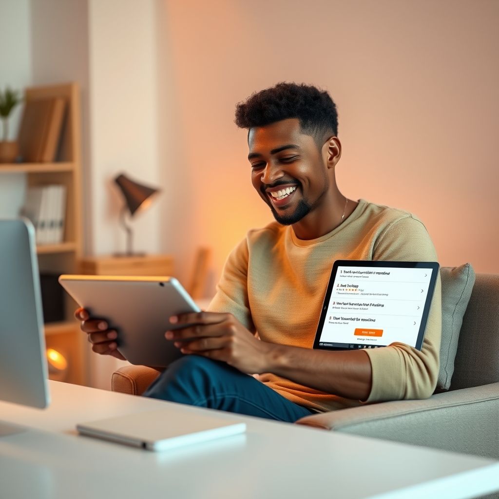 Happy person understanding audible subscription renewal process and options