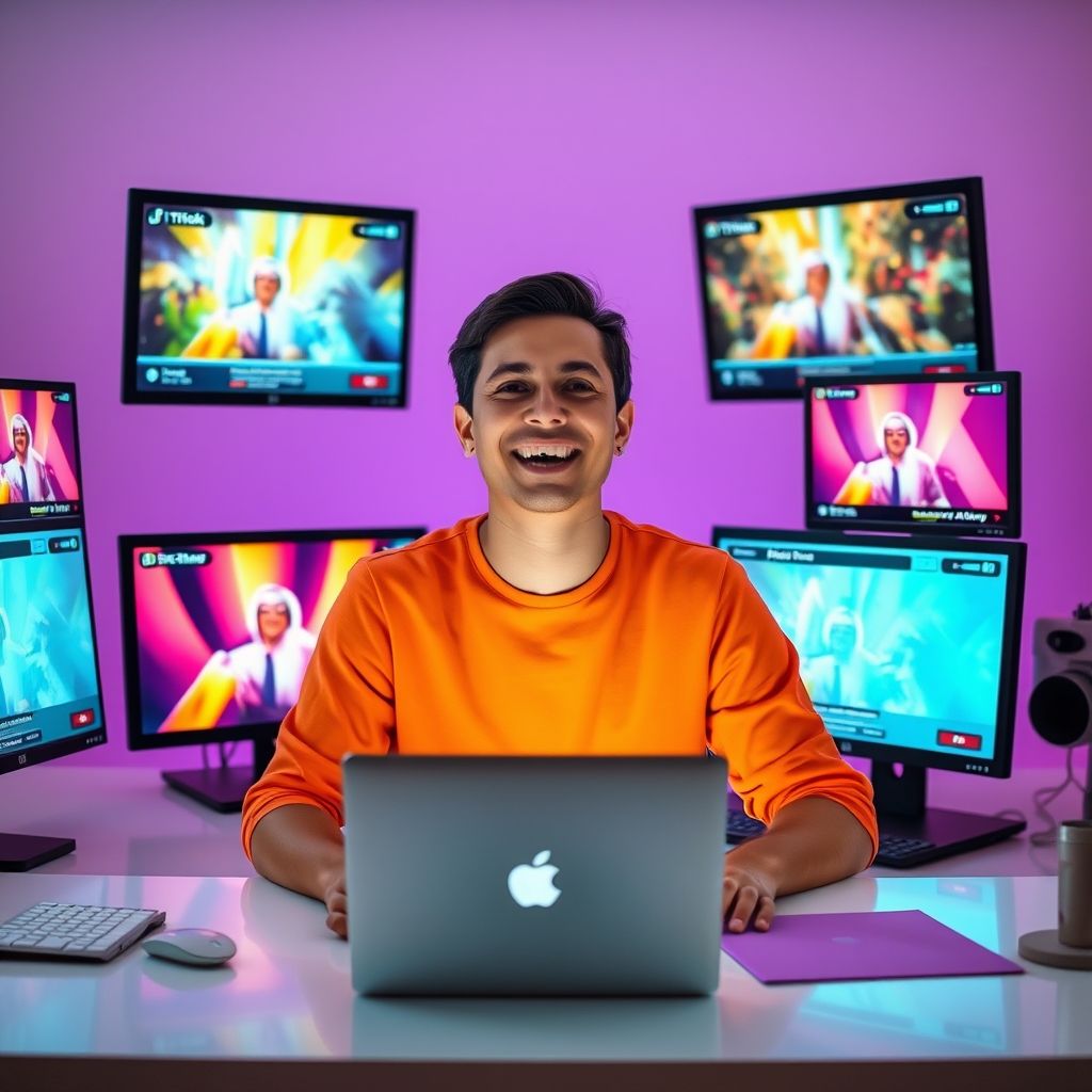 Happy person understanding best ai tool for making TikTok videos