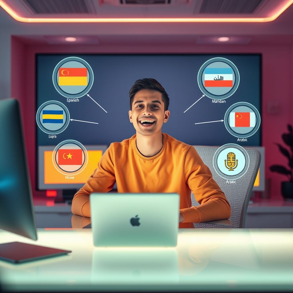 Happy person understanding Can AI voice clone multiple languages