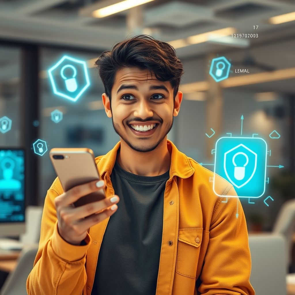 Person implementing voice security measures