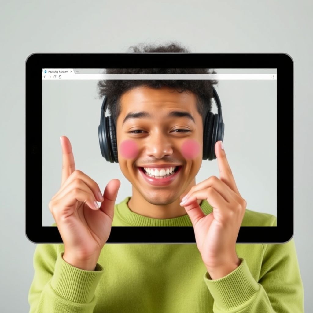 Happy person understanding Can voice clone app run in browser