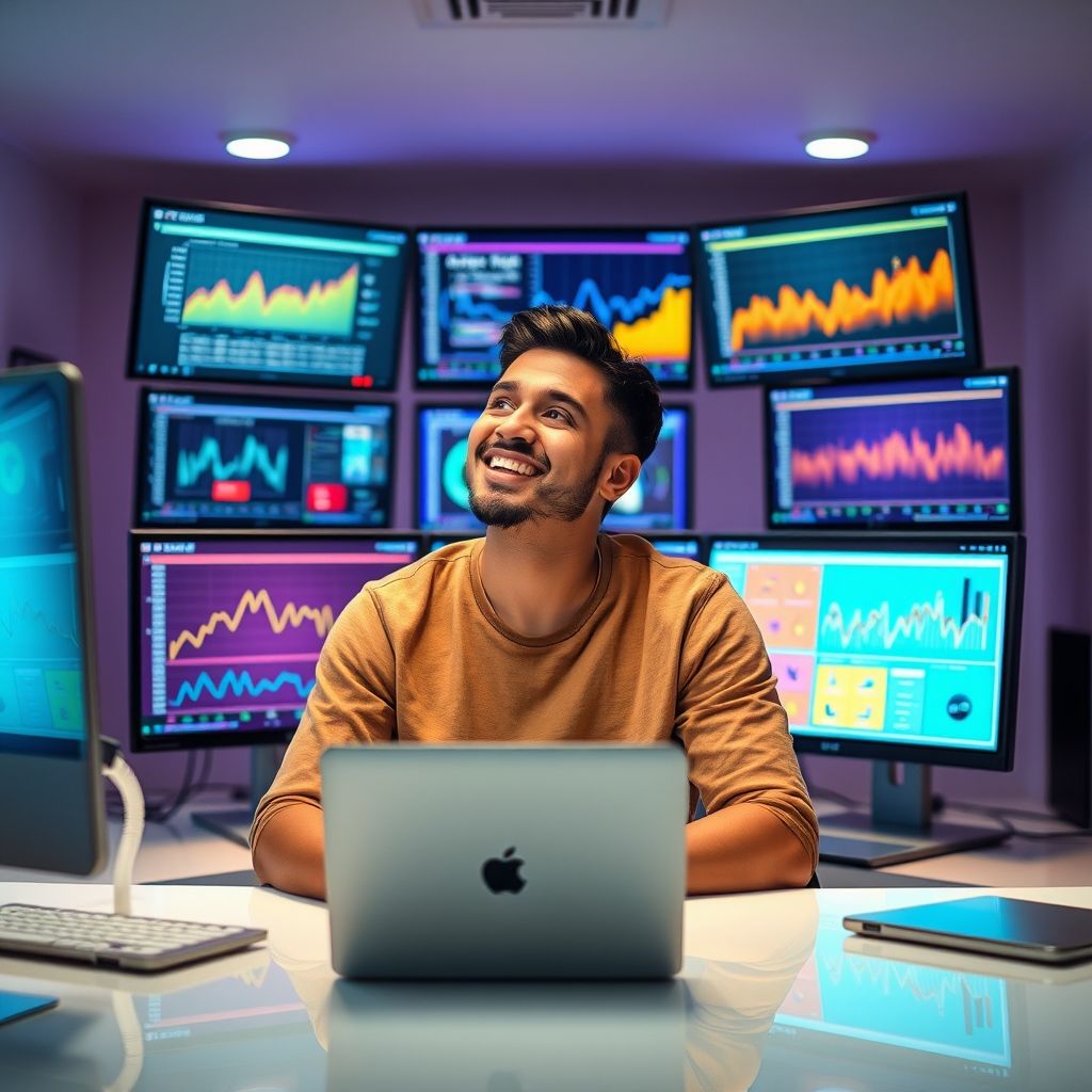 Happy person understanding digital voice transformation solution