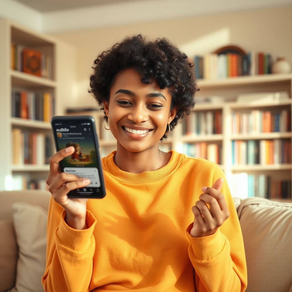 Happy person understanding does audible offer a family plan for multiple users
