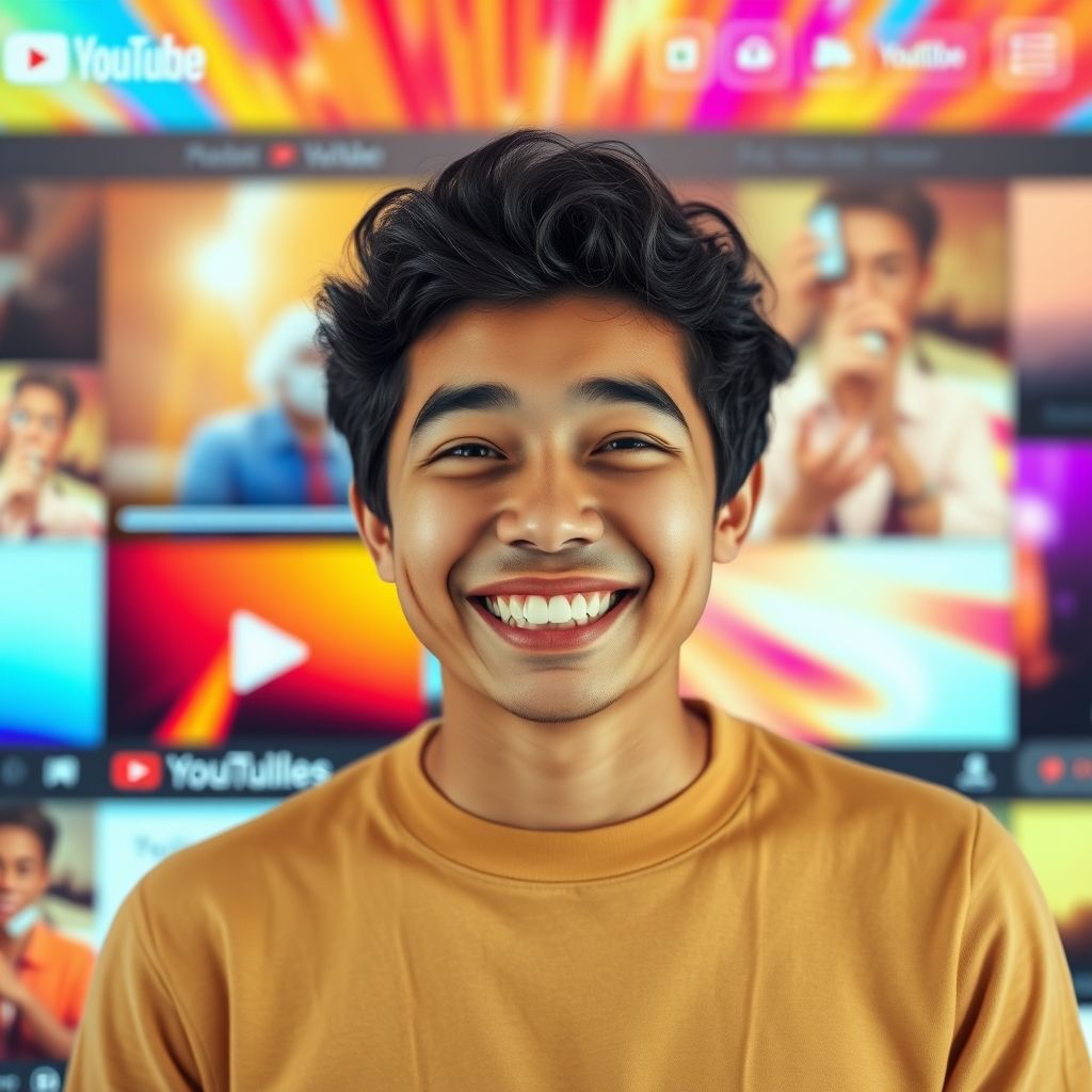Happy person understanding faceless youtube shorts