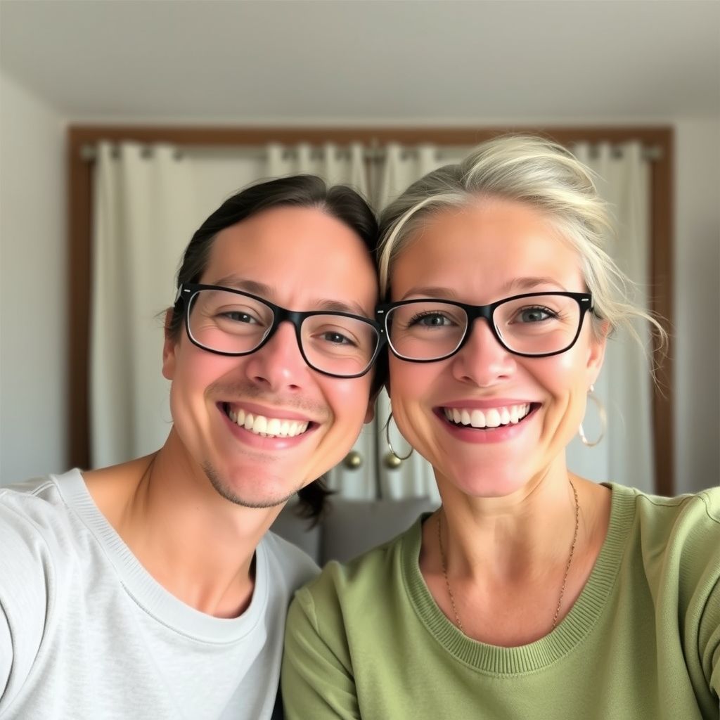 Happy person understanding free video face swap unlimited