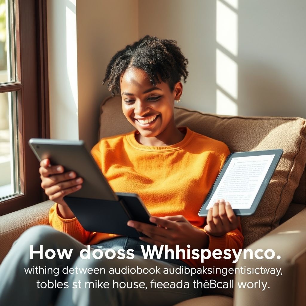 Person enjoying Whispersync feature