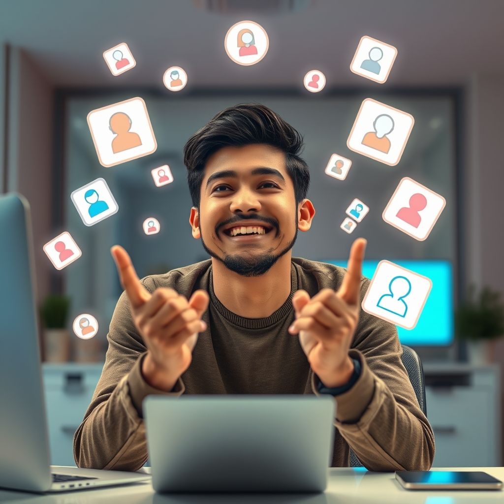Happy person understanding How does SendShort compare to ProClip Ai for faceless videos