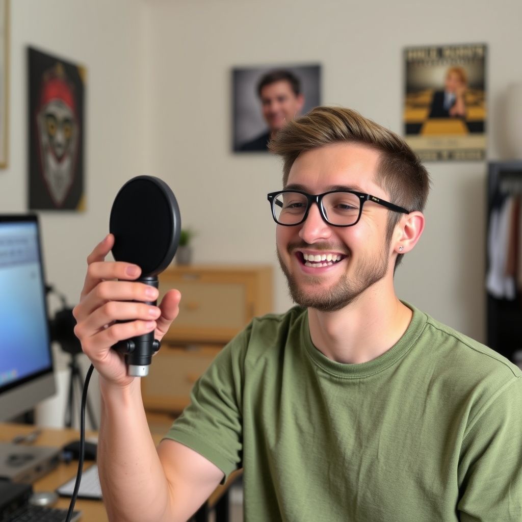 Happy person understanding How to make a voice clone at home