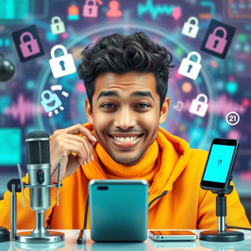 Happy person understanding How to secure my voice data from cloning