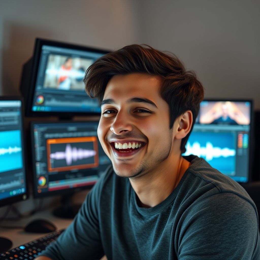 Happy person understanding How to sync voice clone with video