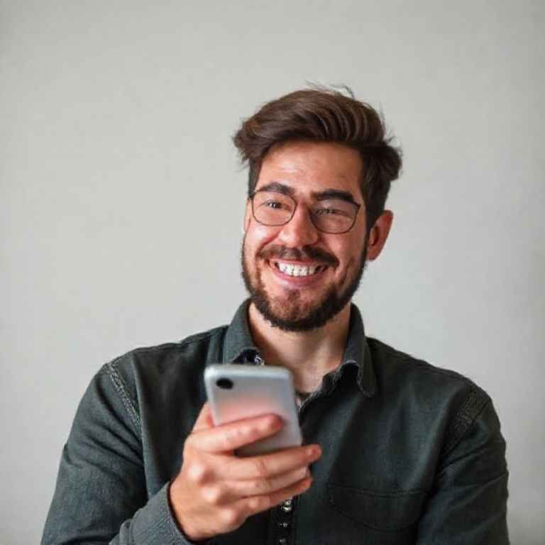 Happy person understanding how to use audible widget for quick playback on android