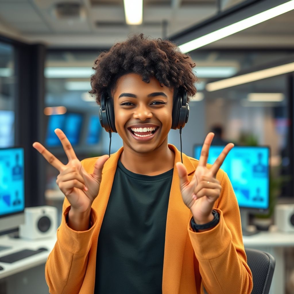Happy person understanding How to use cloned voice commercially