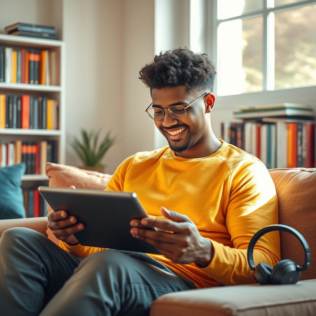 Happy person understanding is there a difference between audible membership and audible escape