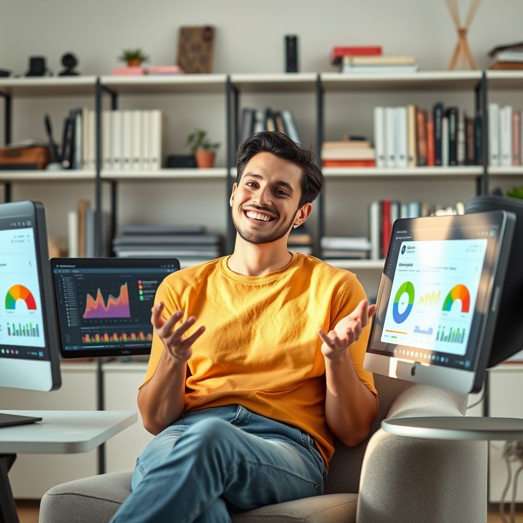 Happy person understanding Pictory vs ProClip AI