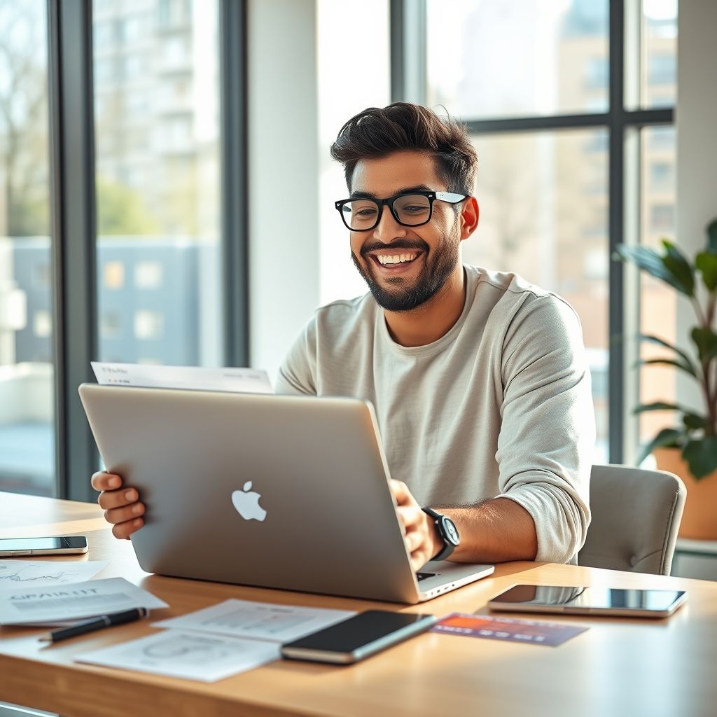 Happy person understanding proclip ai for affiliate marketers