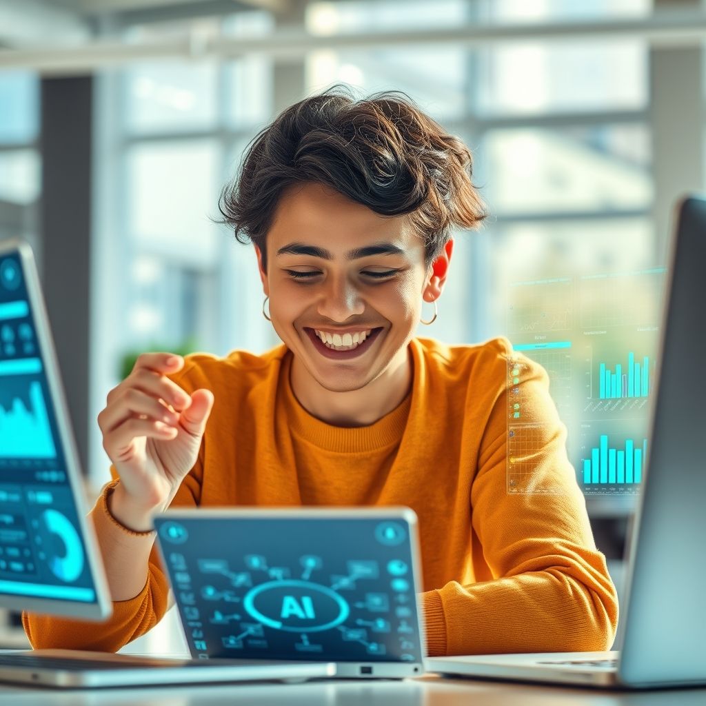 Happy person understanding Rephrase.ai vs ProClip AI