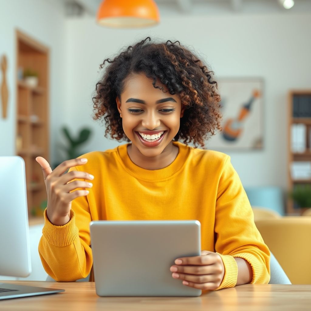Happy person understanding text to video ai free online without login