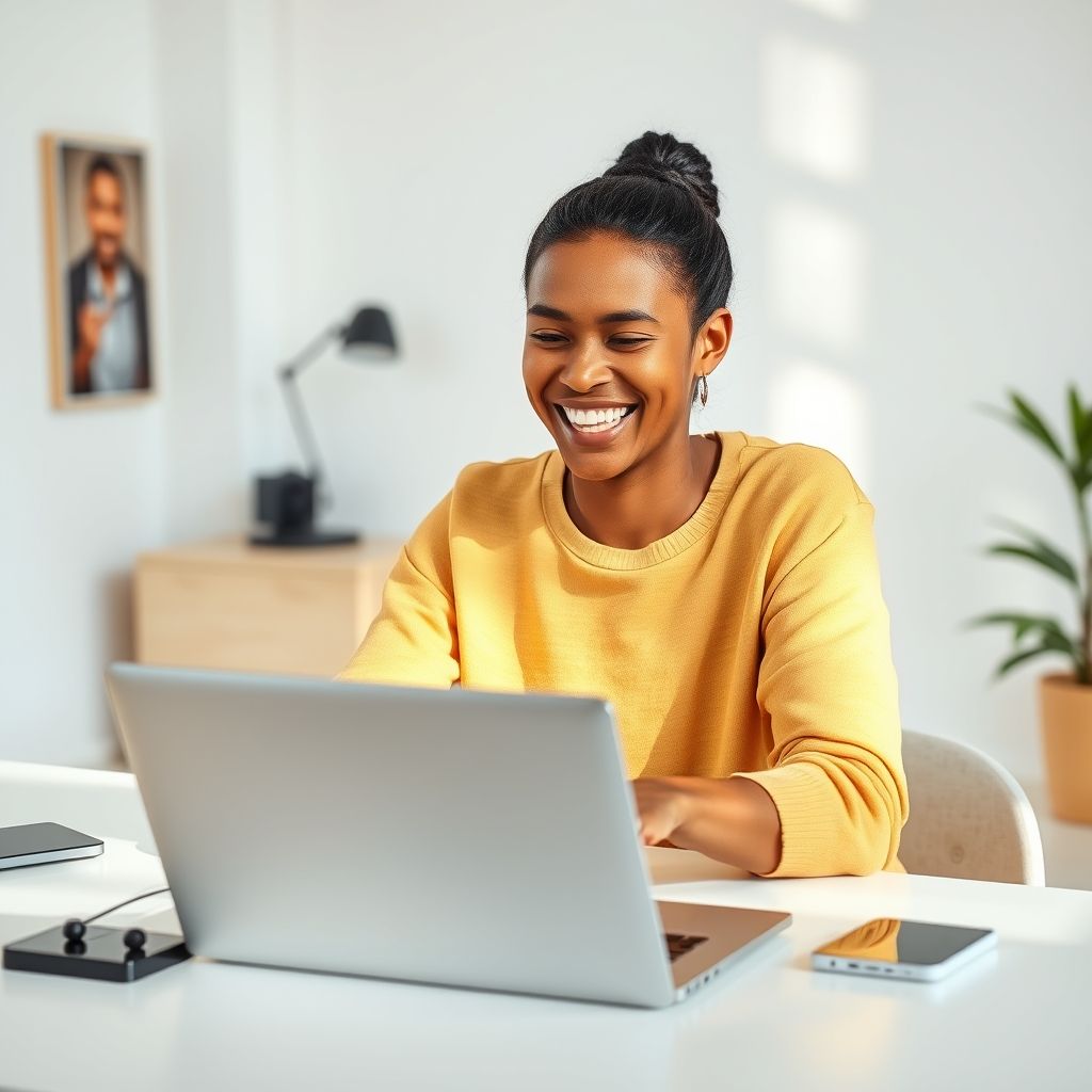 Happy person understanding text to video ai free without watermark