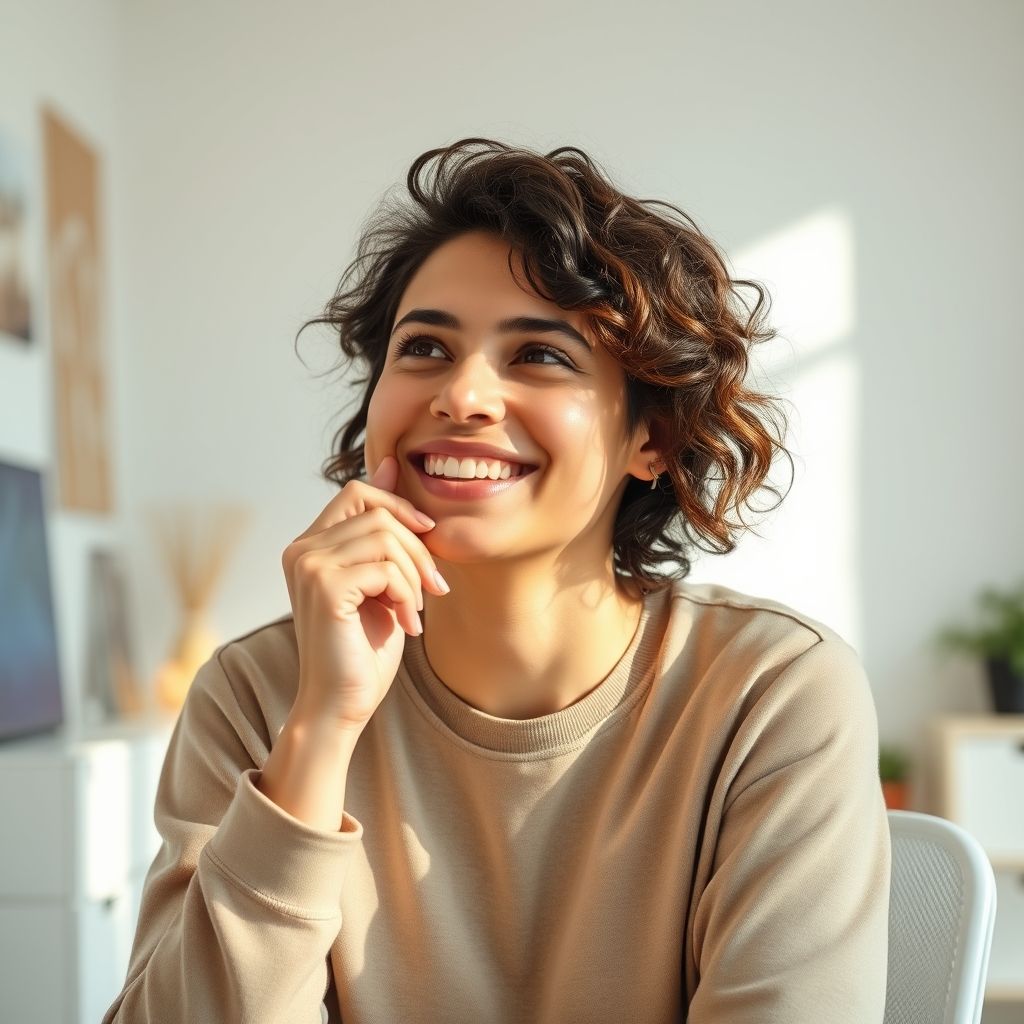 Happy person understanding What are the challenges in creating faceless videos