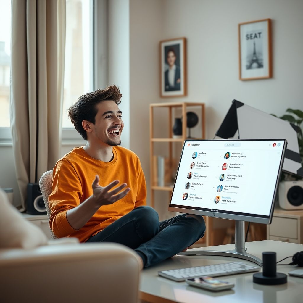 Happy person understanding What are the top AI tools for faceless content