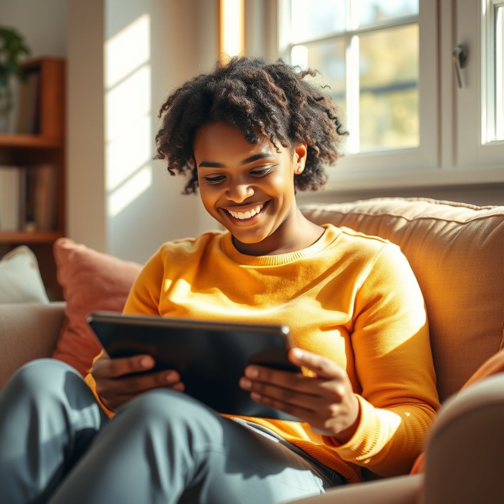 Happy person understanding what is audible whispersync and how does it work