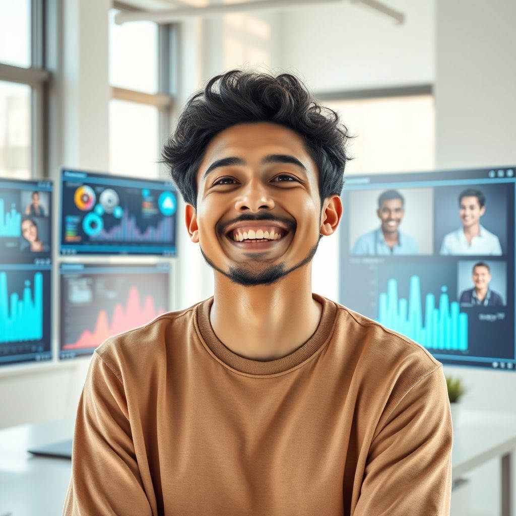 Happy person understanding What is the future of faceless video content