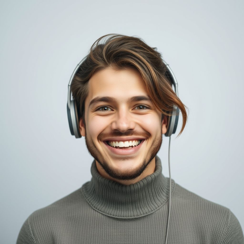 Person using voice cloning technology
